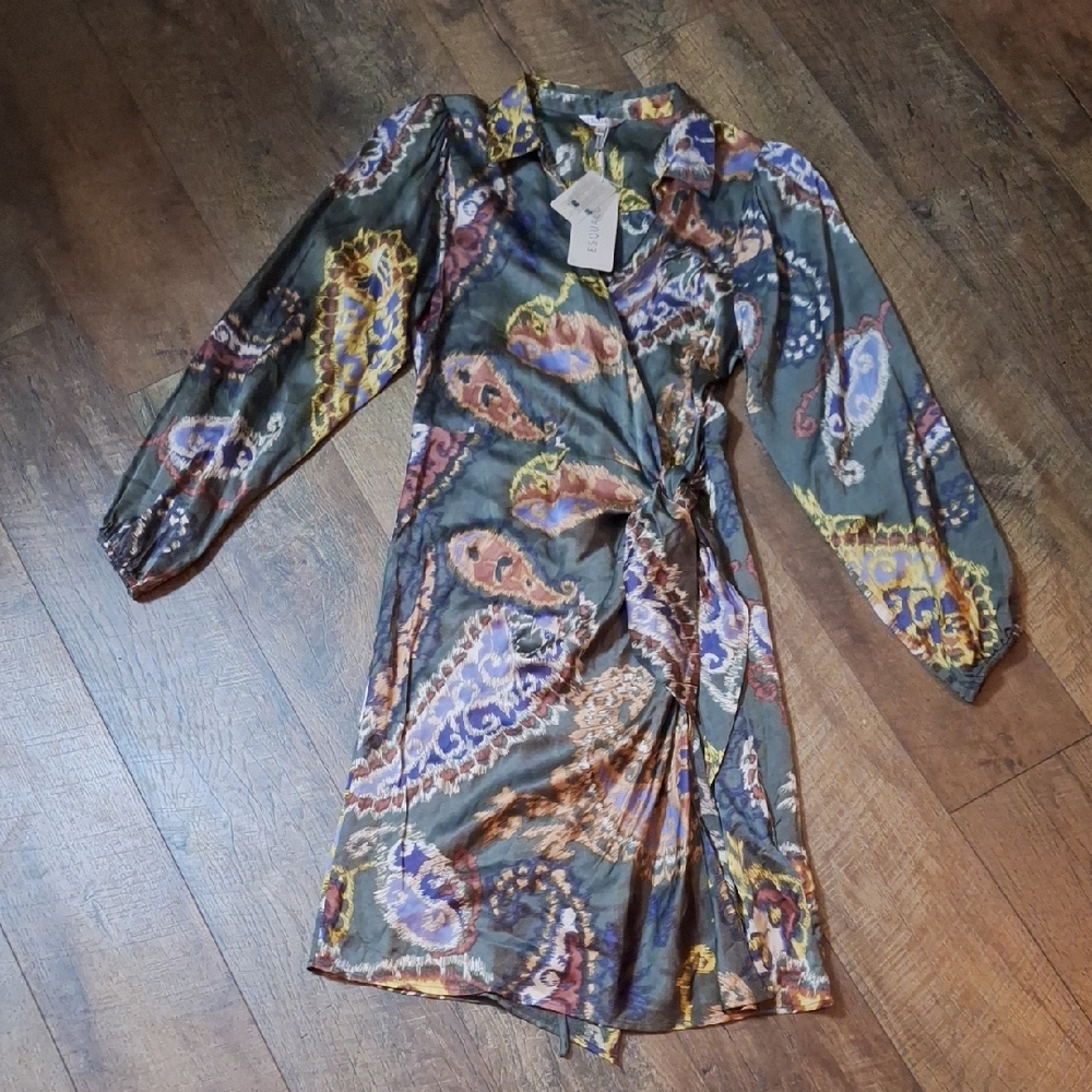 Esqualo Paisley Wrap Dress